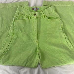 Neon Green BDG Urban Outfitters Baggy Jeans